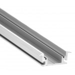 Perfil empotrar suelo pisable aluminio anodizado 26,6x11mm para tiras LED, barra 2 Metros