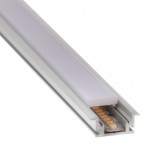 Perfil empotrar suelo pisable aluminio anodizado 26,6x11mm para tiras LED, barra 2 Metros