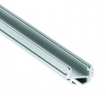 Perfil Redondo aluminio anodizado 19mm para tiras LED, barra 2 Metros