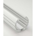Perfil Redondo aluminio lacado Blanco 39mm para tiras LED, barra 2 Metros Perfil Redondo aluminio lacado Blanco 39mm para tiras LED, barra 2 Metros