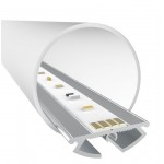 Perfil Aluminio anodizado con difusor Redondo ECO 30mm., barra 2 Metros -completo- desde 6,00€/mt