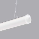Perfil Aluminio anodizado para difusor Redondo 60mm. para tiras LED, barra 2 Metros
