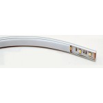 Perfil Aluminio Anodizado Superficie Flexible 18x6mm. para tiras LED, barra de 3 Metros, Blanco
