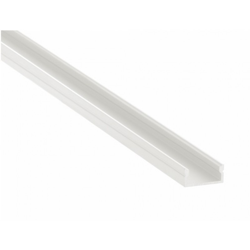 PERFIL ALUMINIO SUPERFICIE S40 BLANCO MATE 20,3x19,7mm INT. 16x6mm