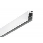 Perfil Aluminio anodizado Superficie Colgar 15x31mm. para tiras LED, barra 3 Metros