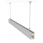 Perfil Aluminio anodizado Superficie Colgar 15x31mm. para tiras LED, barra 3 Metros