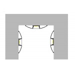 Perfil Aluminio Superficie ECO 52,2x7,66mm. para tiras LED, barra de 2 Metros - Completo - Perfil Aluminio Superficie ECO 52,2x7,66mm. para tiras LED, barra de 2 Metros - Completo -