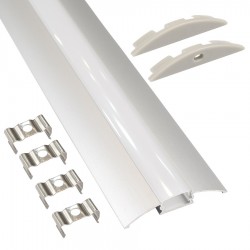 Perfil Aluminio Angulo Blanco 55x55mm. para tiras LED, barra 2 Metros
