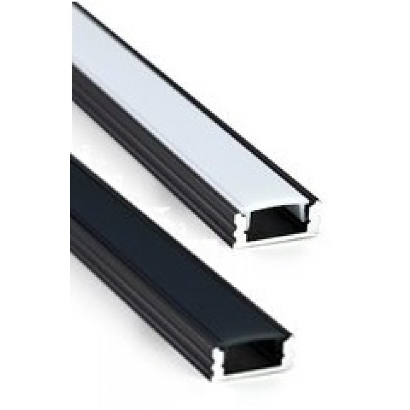 Perfil LED superficie o suspensión negro IC50342 50 x 35 mm