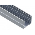 Perfil Aluminio Superficie LINE 17,5x15mm. para tiras LED, barra de 2 Metros