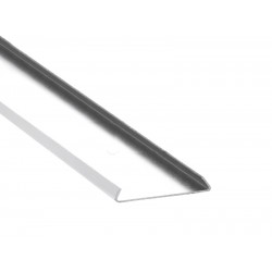 Perfil Aluminio lacado Blanco Superficie 40x5,6mm. para tiras LED, barra de 2 Metros