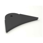 Tapa Final Perfil Redondo aluminio Negro 19,7mm con reflector PR2015AN