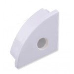 Tapa Final blanca Salida Cable Perfil Aluminio Angulo ECO 16x16mm
