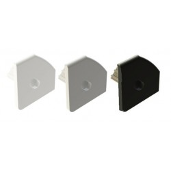 Tapa Final salida cable para Perfil Aluminio Angulo LINE PA1817, acabado Blanco, Gris ó Negro