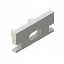 Tapa Final salida cable Perfil empotrar suelo pisable aluminio anodizado LINE 19,2x8,3mm