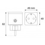 Base enchufe inteligente con monitoreo de consumo, conexión WiFi - Google Home / ALEXA 