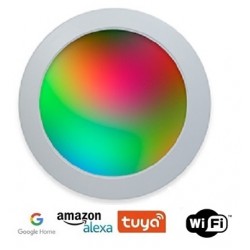 Downlight panel LED Redondo 225mm Blanco 18W SMART WIFI, para Smartphone y control voz