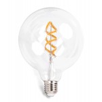Lámpara LED Globo G125 Clara E27 Filamento trenzado 4,9W 420lm RGB+WW Wifi+Bluetooth, para Smartphone y control voz