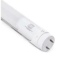 Tubo LED T8 600mm 9W con detector por microondas, Apagado total, conexión un lado