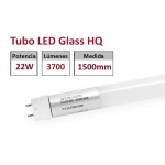 Tubo LED T8 1500mm Cristal 22W 3700Lm Blanco Frío, conexión 1 lado, Caja de 25 ud x 8,20€/ud