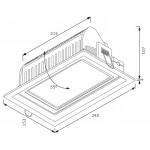 Foco Rectangular empotrar LED 50W Blanco