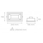 Foco Rectangular empotrar Basculante LED 45W