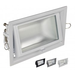 Foco Rectangular empotrar LED 30W Blanco, Negro o Gris Titanio