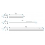 Luminaria lineal Empotrar LED 1200mm 40W, Blanco ó Negro