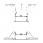 Luminaria lineal Empotrar LED 1200mm 40W, Blanco ó Negro