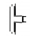 Unión en T para Luminaria lineal Empotrar LED Blanco ó Negro