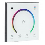 Controlador Táctil para tira LED RGB Blanco para empotrar en cajetín universal
