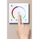 Controlador Táctil para tira LED RGB Blanco para empotrar en cajetín universal