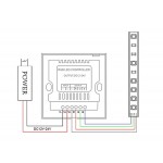 Controlador Táctil para tira LED RGB Blanco para empotrar en cajetín universal