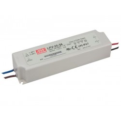 Fuente alimentación LED Voltaje constante IP67 36W 24VDC MEAN WELL