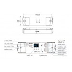 Controlador para tira PIXEL led Digital 5V/24V con 2 entradas pulsador