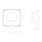 Mando Empotrar Controlador RF Monocolor, RGB, RGBW, CCT, RGB+CCT. hasta 4 zonas