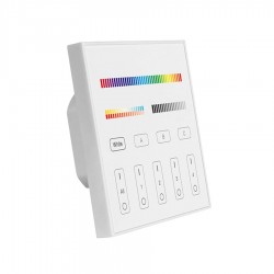 Mando Empotrar Controlador RF Monocolor, RGB, RGBW, CCT, RGB+CCT. hasta 4 zonas