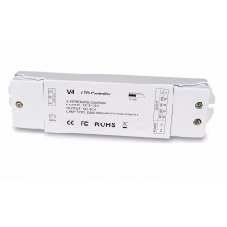 Receptor Controlador Eco para tira LED monocolor, RGB y RGBW 12-36V 4 canales 240-720W