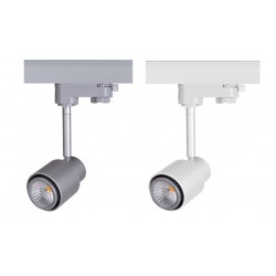 Foco Gris ó Blanco, Carril trifasico LED, Lámpara GU10 