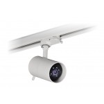 Foco Cámara de seguridad IP HD720P H.264 con ranura SD con conector Carril Trifásico Blanco