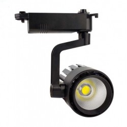 Foco Carril Monofásico LED COB 30W Negro