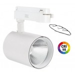 Foco Carril BOT Monofásico Blanco LED COB 30W, especial Panaderías