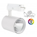 Foco Carril BOT Monofásico Blanco LED COB 30W, especial Verdulerías