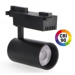 Foco Carril IS Monofásico LED COB 30W 36º Negro