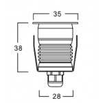 Foco LED exterior IP67 empotrar 1W 12/24VDC