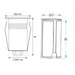 Foco LED exterior IP67 empotrar Ø55mm 2,5W 24VDC
