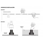 Foco Baliza LED exterior IP67 empotrar 3W 12/24VDC 3 Salidas