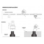 Foco LED exterior IP67 empotrar 1W 12/24VDC