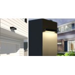 Aplique LED Solar exterior IP65 superficie pared 6W 800Lm Negro