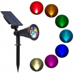 Foco LED Solar exterior jardín con piqueta 2W IP65 7 Colores